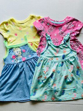 18 month Garanimals Short Sleeve & Tank Print & Character Dresses Bundle